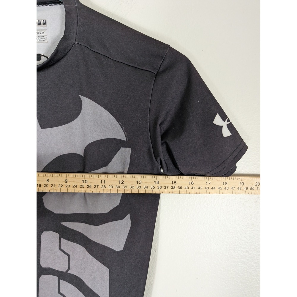 Under Armour Mens M Alter Ego Batman Compression Shirt Black Grey Gym Workout - Picture 6 of 11